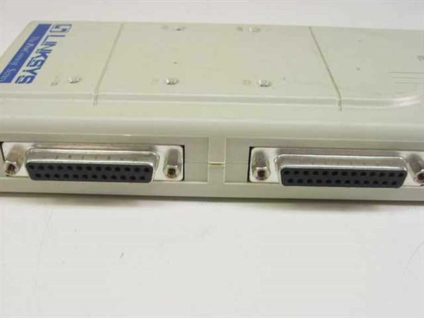 Linksys PASB421 — opposite end view showing two additional DB25 female parallel ports