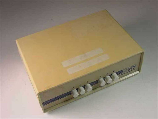 General Interface Systems GIS 4-Port Data Switch – front panel view showing four rotary selector knobs and GIS logo