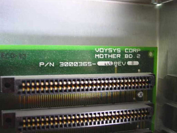 VoySys Corp Mother BD 2 motherboard inside StarTalk unit — P/N 3000365 label with REV B visible, expansion connectors shown
