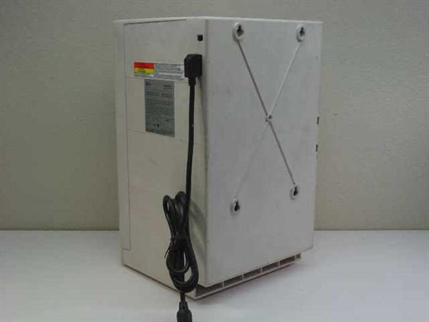 Avaya Partner II 103F PBX system rear view showing power cord attached and warning label with 120V 50/60Hz rating