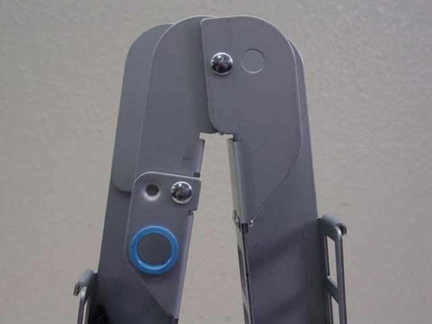 HP J1527A Slide Kit – top of cable management arm showing pivot bracket and blue retention ring
