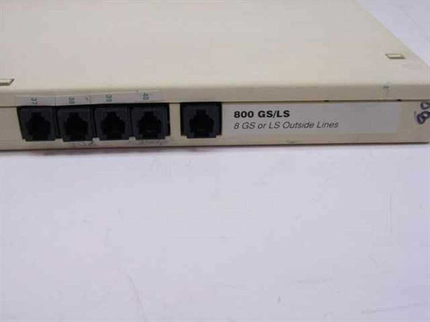 Avaya AT&T 800 GS/LS module front panel showing '800 GS/LS – 8 GS or LS Outside Lines' label and RJ ports