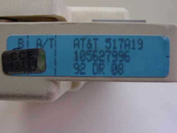 AT&T 517A19 module label showing part number 105627996 and date code 92 OR 08