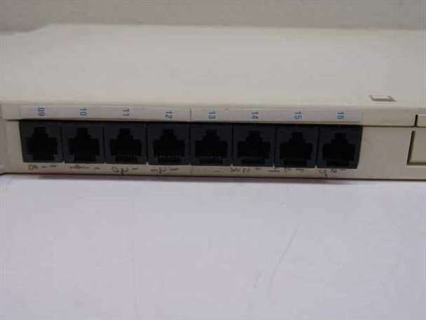 Avaya 408 GS/LS-MLX module — opposite end panel showing 8 MLX digital telephone RJ jacks numbered 09–16