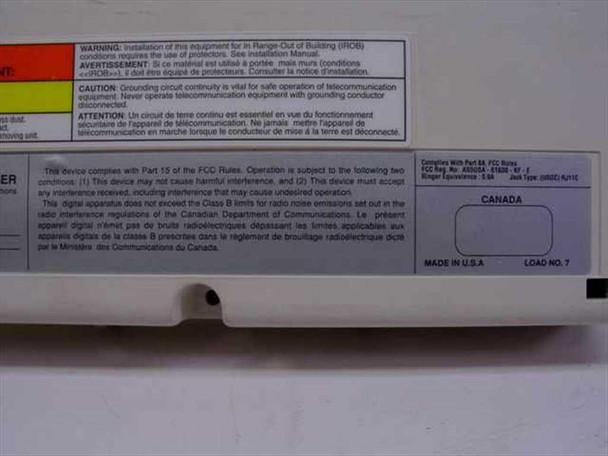 AT&T Partner 103D rear label – FCC compliance, Made in USA, LOAD NO. 7, and regulatory information