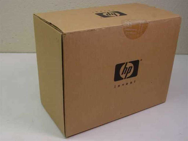 HP CD-Writer Plus C4492B open-box — front-right view of HP cardboard retail box showing top flap and HP Invent branding