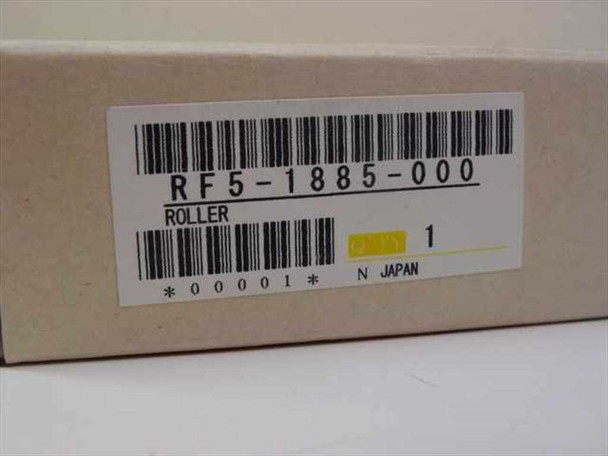 HP RF5-1885-000 OEM box label closeup showing part number RF5-1885-000 and Made in Japan markings