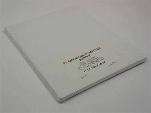 American Computer Supply #4740 Plotter Paper 8.5x11 80lb 50-sheet pack — front label view