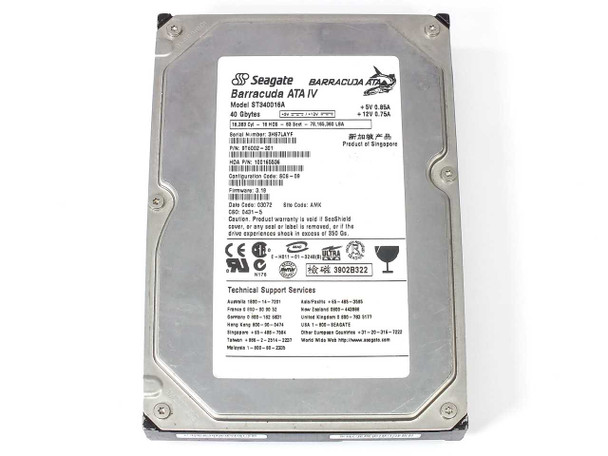 Seagate ST340016A 40GB 3.5" IDE Hard Drive Barracuda ATA IV 9T6002
