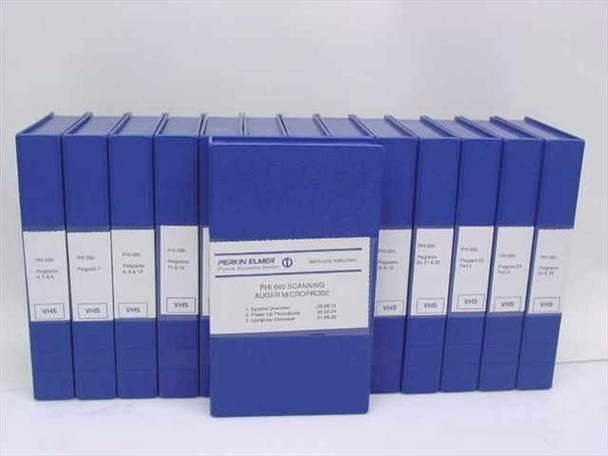 Perkin Elmer 12 Videotapes of Technical Instruction - 25 Programs PHI 660 Scanni