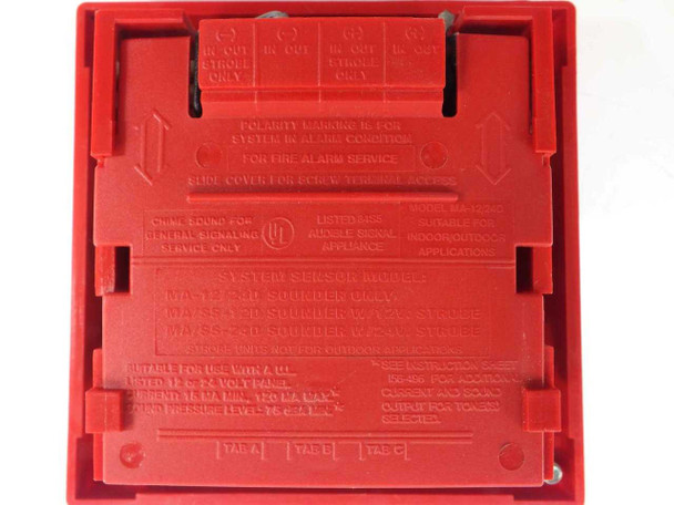 System Sensor SS-24 Wall-Mount Alarm Loudspeaker and Strobe 24 Volt DC