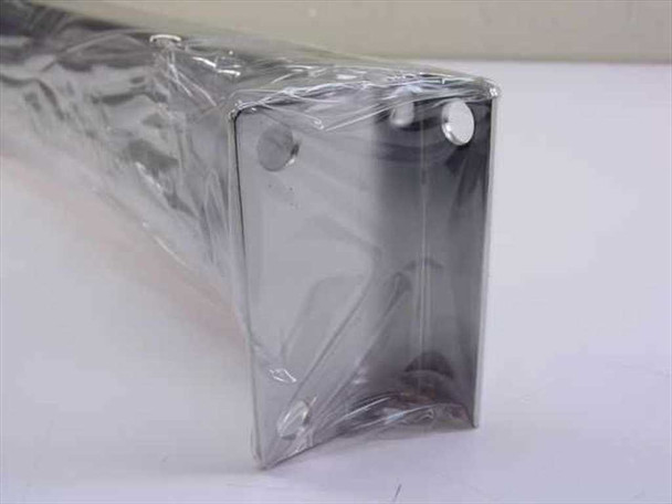 NTA Industries KD1103 rack center bar end bracket detail, showing stainless steel construction and mounting hole