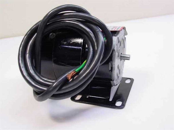 Magnetek JBISO65N Universal Electric Motor rear view showing output shaft end and power lead wiring
