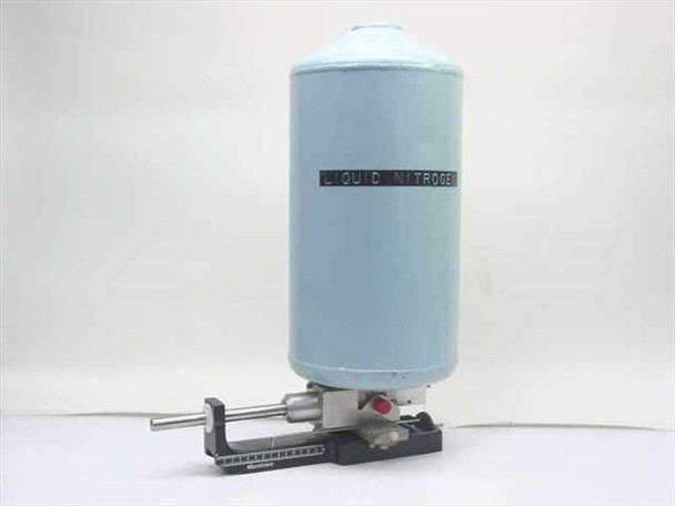 Link Systems ETEC A/S cryogenic detector with light blue LN2 Dewar and mounting assembly – front view showing 'LIQUID NITROGEN' label