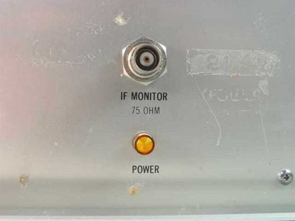 Scientific Atlanta 7500 CFG front panel – IF Monitor BNC connector labeled 75 Ohm and amber POWER indicator LED