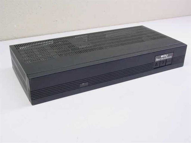 CLI SpectrumSaver compressed digital video receiver decoder — top and front panel overview, dark enclosure with ventilation slots
