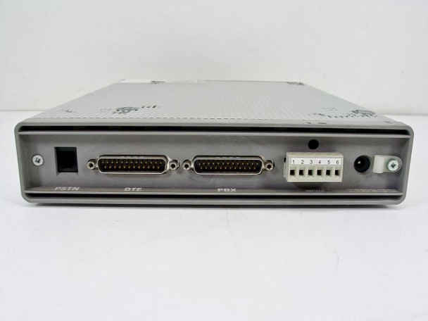 TSB International CC3-6-2400-NA – rear panel view showing PSTN RJ-11 port, DTE DB25 port, PBX DB25 port, and 6-position terminal block