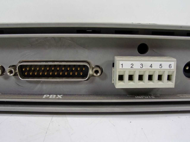 TSB International CC3-6-2400-NA – closeup of PBX DB25 connector and 6-position INPUTS terminal block