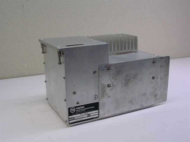 Varian 057513-05 700W TWT Power Supply – front-left three-quarter view showing aluminum chassis and heatsink fins on top