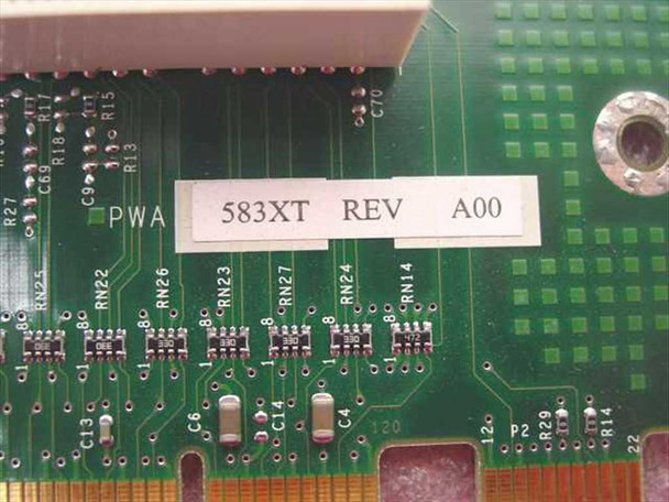 Dell 0583XT riser card PCB label showing PWA 583XT REV A00 revision marking