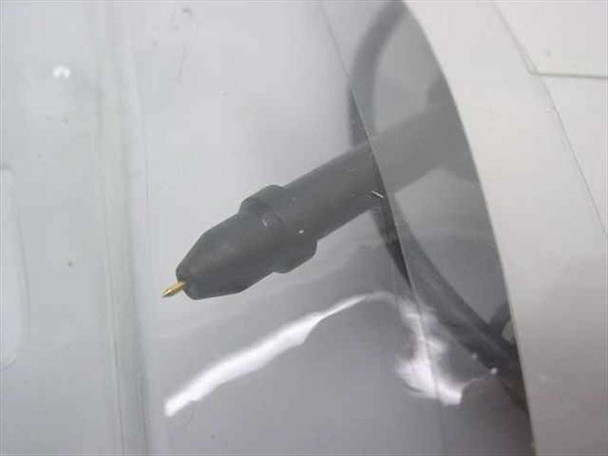 TPI MSQK-2574RO passive probe tip close-up showing spring-loaded gold pin probe tip