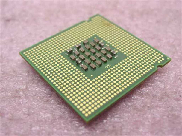 Intel SL7TN Celeron D Socket 775 CPU — bottom view showing LGA775 contact pads and PCB underside