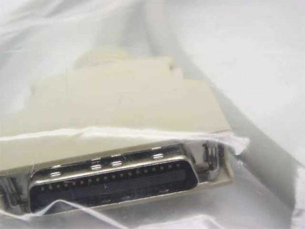 Close-up of 36-pin HPCN Mini Centronics connector end showing pin contacts and light-colored housing