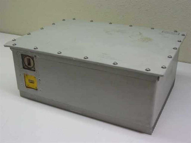 Avantek ASAT-1214-002 RF Amplifier – top and left-side view showing sealed aluminum enclosure with bolt-down cover