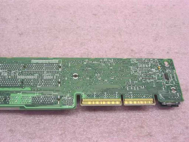 Compaq 228495-001 PCI riser board — bottom PCB trace side view showing edge connector fingers and solder side detail