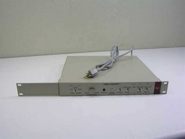 Video Accessory Corp VAC 013886 Video Squelch Unit — full front panel and top view showing 19" 1U rack chassis with attached AC power cord