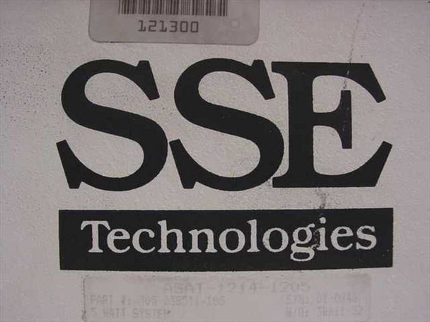 SSE Technologies ASAT-1214-1205 – label showing model ASAT-1214-1205, Part No. 305-038511-105, 5 Watt System, and SSE Technologies logo