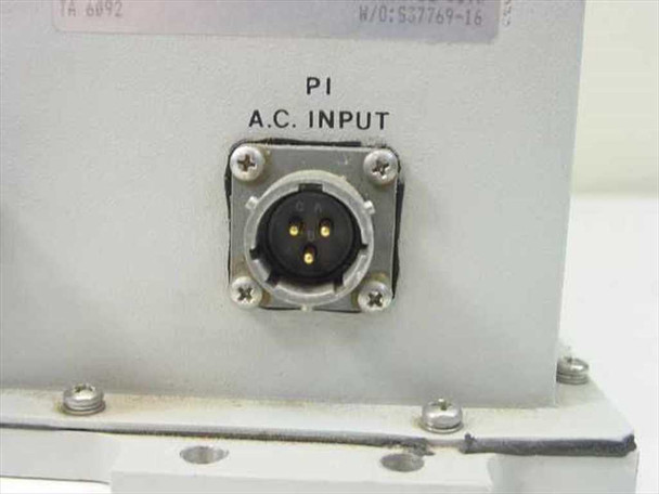 Avantek 310-037769-001C PI AC Input closeup — 3-pin circular AC input connector on side panel