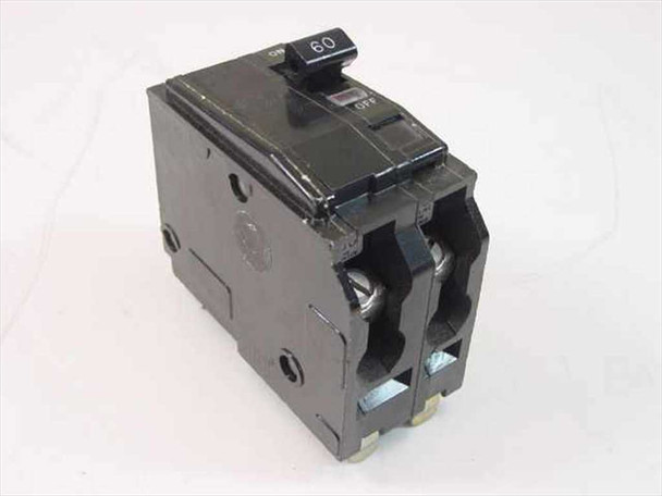 Square D LC-846 2-Pole 60A Type QD circuit breaker – front view showing toggle handle in OFF position