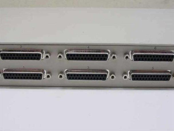 Raritan MasterConsole II KVM-0D0 — rear panel showing server DB25 ports 1–6 arranged in two rows of three