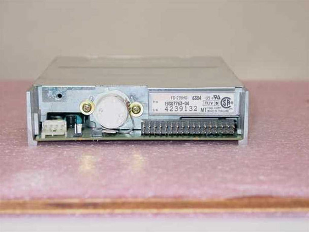 Teac FD-235HG floppy drive – rear/side view showing 34-pin ribbon connector, power connector, and rating label