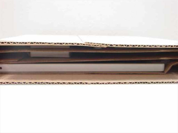 Spectrum GRX-17 Glass Glare Screen shown in original corrugated cardboard flat-pack shipping sleeve, edge-on view