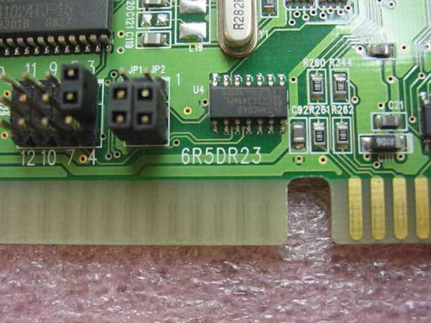 Jaton 6R5DR23 – close-up of PCB silkscreen showing model number 6R5DR23 printed on board near ISA edge connector