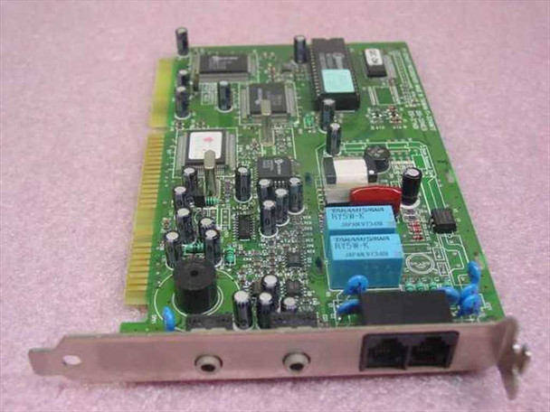 Davicom FI-3314JS7 ISA modem card front view showing RJ-11 ports and ISA edge connector