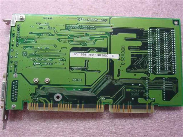 Acer Magic S20 ISA sound card solder side (back of PCB) showing ISA edge connector and board traces