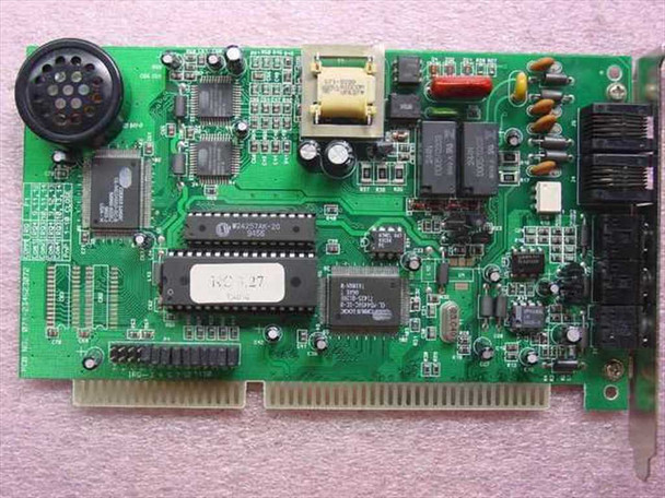 Cirrus Logic CL-MD3450D-SC-B ISA modem card — top-down view showing full PCB layout and Texas Instruments IC