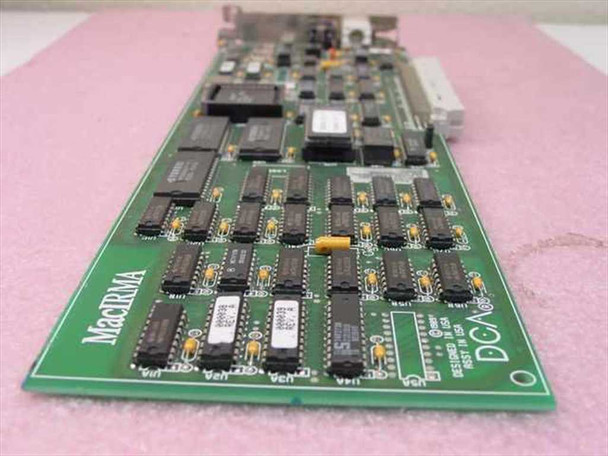 DCA MacIRMA 003088 NuBus card – top-side PCB view showing MacIRMA and DCA silkscreen labels and IC array