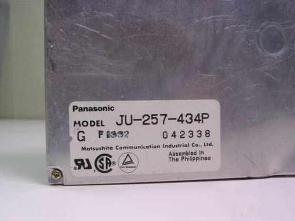 Panasonic JU-257-434P model label showing model number, UL/CSA markings, and Matsushita Communication Industrial Co. Philippines assembly