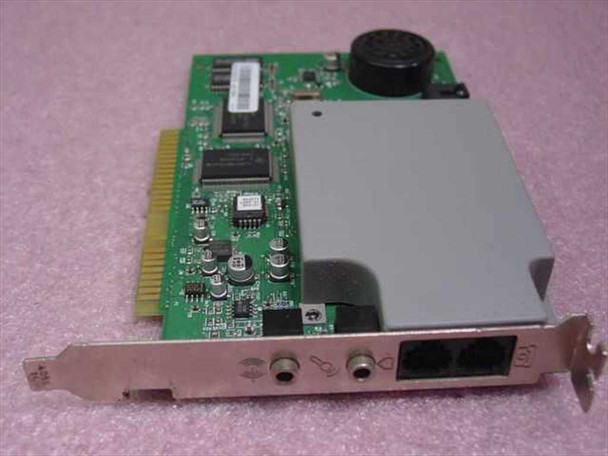 IBM US Robotics 12J2964 PCI modem card – angled front view showing PCI edge connector and dual RJ-11 ports on bracket