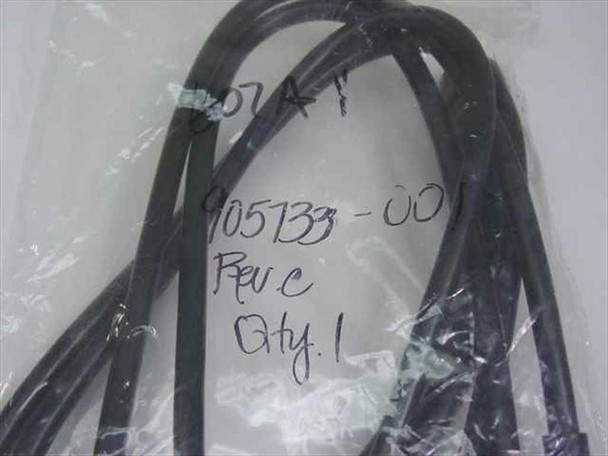 FSI 905733-001 Rev C AC cable in sealed plastic bag with handwritten label showing 905733-001, Rev C, Qty 1