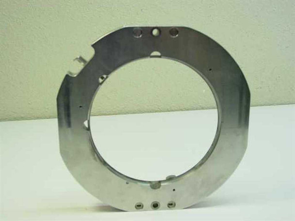 Side profile view of stainless steel tick mark flange showing 0.071" thickness and octagonal outer perimeter with mounting holes