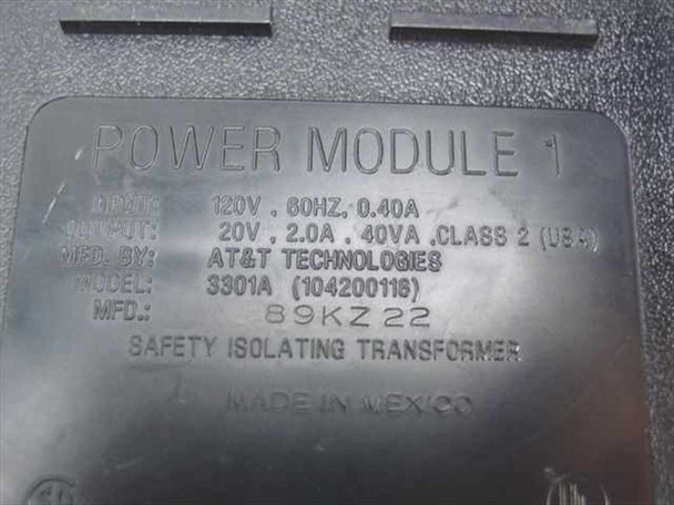 HP 3301A Deskjet 500 Series Power Supply OUTPUT: 20 VAC 2 Amp - 104200118