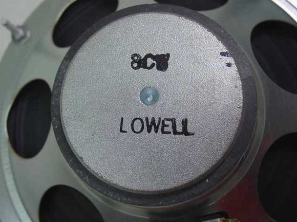 Lowell 8CW driver label – center cap markings showing 8CW model designation and Lowell brand