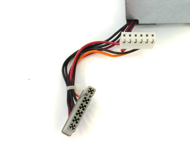 Seiko LTP5446B Power Supply – close-up of multi-pin output harness showing two white JST-style connectors with red, black, and orange wires