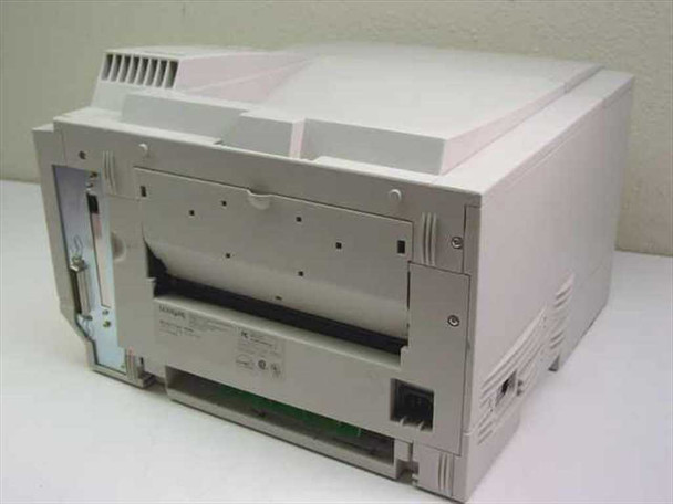 Lexmark Optra K 1220 laser printer – rear view showing parallel port access panel and power connections