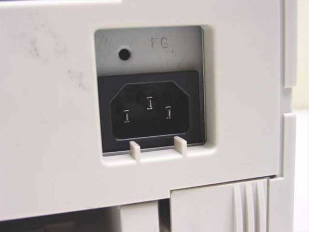 Lexmark Optra K 1220 rear showing IEC C14 AC power inlet socket labeled FC